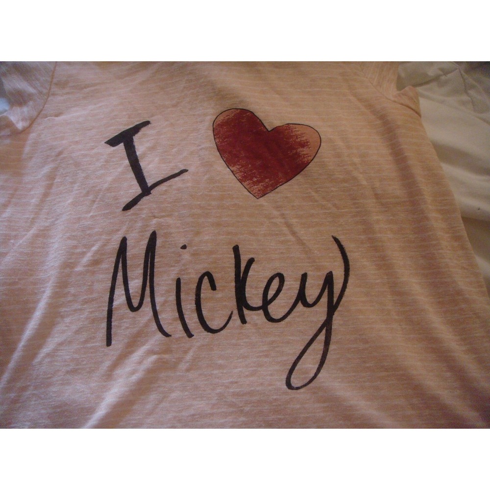 Disney LC Lauren Conrad collection I LOVE MICKEY womens M shirt top pink